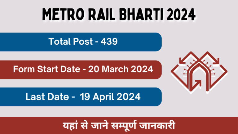 Metro Rail Bharti 2024